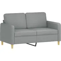 vidaXL Canapé à 2 places Gris clair 120 cm Tissu