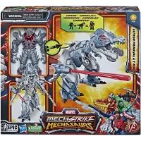 Marvel Mech Strike Mechasaurs, 11,4 cm Ultron Primeval avec figurines T-R3X Mechasaur, jouets de super-héros pour enfants de 4 ans et plus