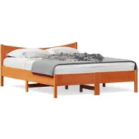 vidaXL Lit en bois massif sans matelas pin brun cireux 150x200 cm