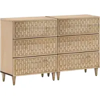 vidaXL Armoires d'appoint 2 pcs. 60x33x75 cm bois massif mangue
