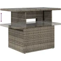 vidaXL Ensemble de salon de jardin 7 pièces avec coussins Gris Poly rotin