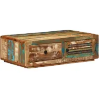 vidaXL Table basse 89x55x29 cm Vieux bois massif
