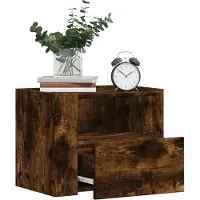vidaXL Tables de chevet murales 2 pcs chêne fumé 45x30x35 cm