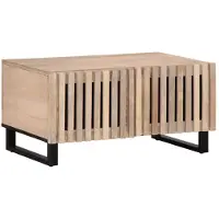 vidaXL Table basse blanche 80x51x40 cm en bois massif de manguier