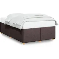 vidaXL Cadre de lit sans matelas brun foncé 120x200 cm Tissu