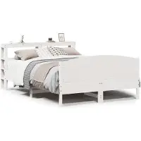 vidaXL Lit en pin massif sans matelas blanc 120x190 cm