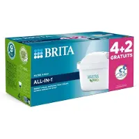 Brita Pack de 4 Cartouches filtres à eau avec 2 gratuits Maxtra Pro All-in-1 1053882 Blanc