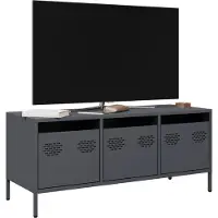 vidaXL Armoire TV anthracite 101,5x39x43,5 cm Acier laminé à froid