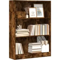 vidaXL Bibliothèque chêne fumé 80x24x109 cm bois d'ingénierie