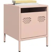 vidaXL Table de chevet rose 35x39x43,5 cm acier