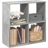 vidaXL Étagère séparatrice de pièce gris béton 69,5x29x69,5 cm