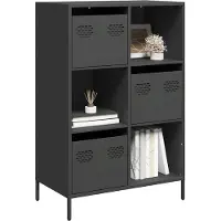 vidaXL Highboard noir 68x39x103,5 cm acier
