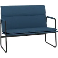 vidaXL Banc Bleu 100x64x80 cm Tissu