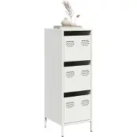 vidaXL Highboard blanc 39x35x103,5 cm acier