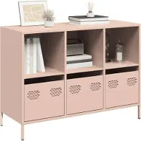 vidaXL Sideboard Rosa 101,5x39x73,5 cm Acier laminé à froid
