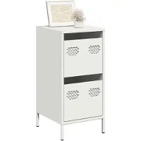 vidaXL Sideboard blanc 35x39x73,5 cm Acier laminé à froid