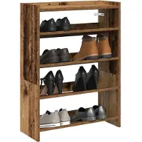 vidaXL Étagère à chaussures vieux bois 60x25x81 cm bois d'ingénierie