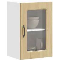 vidaXL Armoire de cuisine suspendue avec porte vitrée Kalmar chêne Sonoma Matériau dérivé du bois