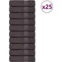 vidaXL Serviettes de bain 25 pcs anthracite 100x150 cm 100% coton
