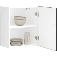 vidaXL Armoires de cuisine suspendues 2 pcs. Porto Noir Bois composite