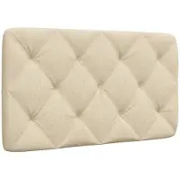 vidaXL Coussin de tête de lit Crème 80 cm Tissu