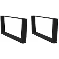 vidaXL Pieds de table basse en V 2 pièces noir 70x(30-31,3) cm acier