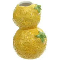 Dolomite VASE DOLOMITE DOUBLE CITRON 10X8.5X14CM JAUNE