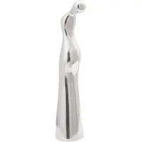 vidaXL Sculpture argent 10 x 16 x 49 cm aluminium