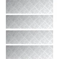 vidaXL Escalier Marche d'angle droit 4 pcs Argent 70 x 20 cm Aluminium