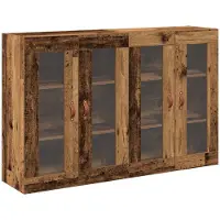 vidaXL - Armoires murales, 2 pièces, bois de récupération, 69,5 x 34 x 90 cm, matériau de bois