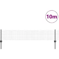 vidaXL Clôture en fil de fer soudé avec poteaux 10 x 0,4 m (L x H)