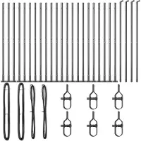 vidaXL Poteau de clôture. 26 pcs Argent 3.2 x 3.2 x 68.5 cm Acier