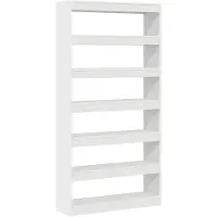 vidaXL Bibliothèque Blanc Bois d'ingénierie