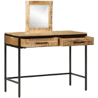 vidaXL Coiffeuse marron 100 x 40 x 120 cm bois massif mangue