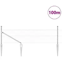 vidaXL Clôture en fil de fer soudé avec pointes 100 x 0,8 m (L x H)