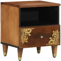 vidaXL Cabinet de chevet avec tiroir 2 pcs marron miel 40 x 33 x 46 cm
