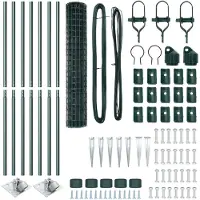 vidaXL Clôture européenne avec pointes, 10 x 1,5 m, acier revêtu de PVC, couleur verte
