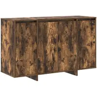 vidaXL Buffet chêne fumé 120 x 41 x 75 cm Bois composite