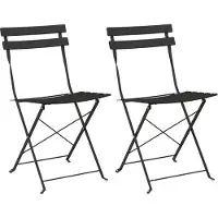 vidaXL Chaise de jardin pliante, lot de 2, anthracite, 42 x 46 x 82 cm, métal