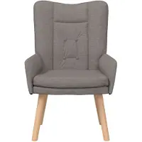 vidaXL fauteuil Taupe 63 x 67 x 94 cm Tissu Sherpa