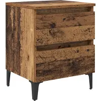 vidaXL Cabinet de chevet Bois ancien 40 x 35 x 50 cm Bois d'ingénierie