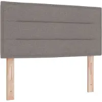 vidaXL Tête de lit LED, couleur taupe, revêtement en tissu