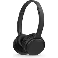 Philips Écouteurs sans fil Bluetooth TAH1108BK, avec microphone, pliables, de couleur noire