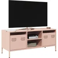 vidaXL Armoire TV rose 101,5x39x43,5 cm Acier laminé à froid