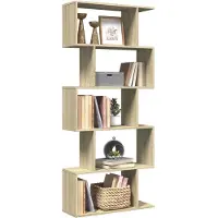 vidaXL Étagère séparatrice de pièce 5 niveaux chêne sonoma 70x24x161cm