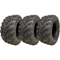 Parnells Pneus quad quad 25x11.00-12 Wanda P373A E-Marked Road Legally Rules (jeu de 3)