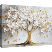 WALLARENA Impression sur toile abstrait fleurs moderne 120x80 cm xxl tableau décoration deco murale intissée pour salon chambre cuisine