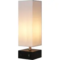 Teamson Home - Lampe De Chevet Colette Avec Port Usb Et Abat-Jour Blanc
