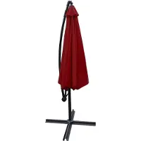 Happy Garden Parasol Déporté Molokai Carré 2,7x2,7m Rouge