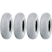 Parnells 2.80/2.50-4 Grey Mobility Scooter Tyres Block Pneumatic Non Marking (Set of 4)